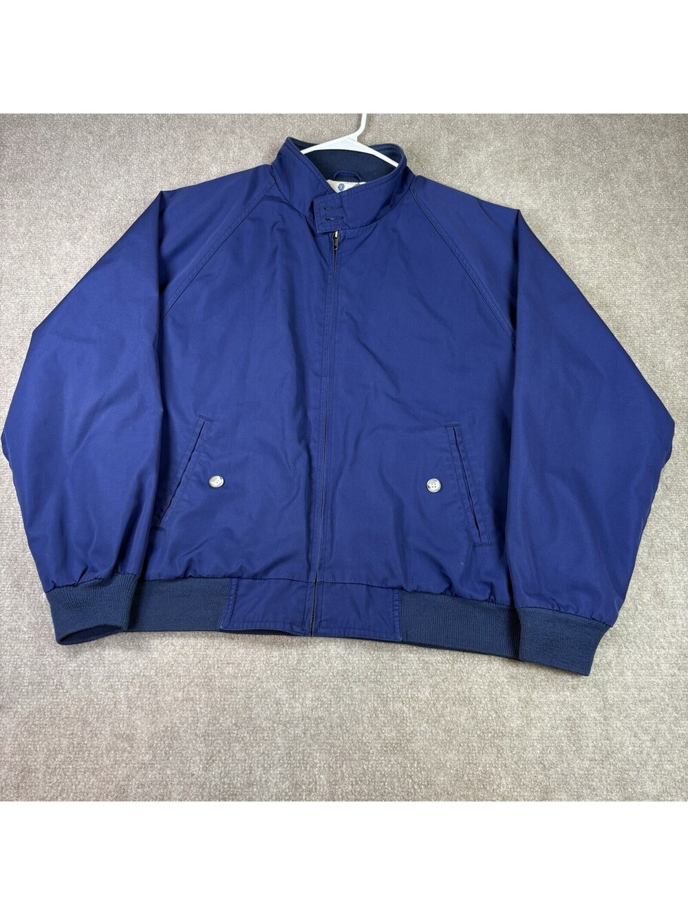 VTG Eddie Bauer Outdoor Outfitter Windbreaker Mens L Navy Yellow Full Zip Lined